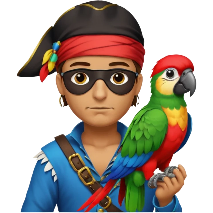 pirate and parrot emoji