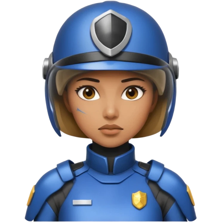 Futuristic woman cop emoji