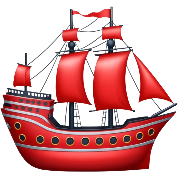 red glitter ship emoji