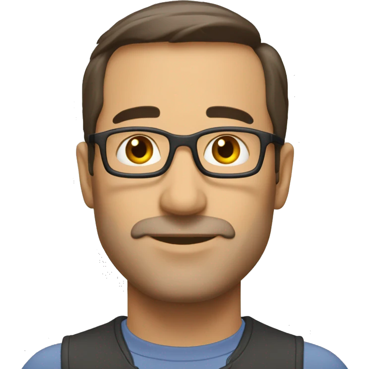 monsieur 45 ans brune visage clair directeur emoji