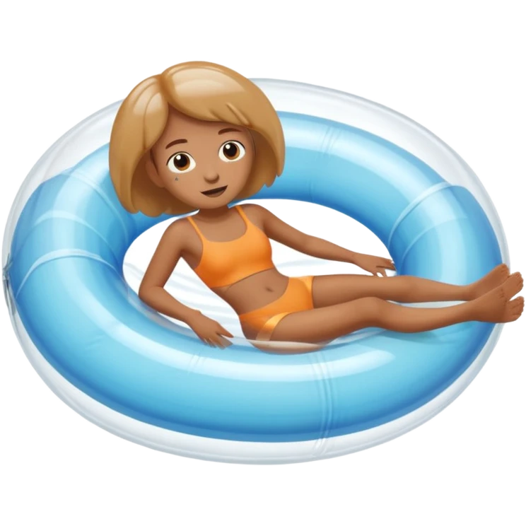 person floating in a tube emoji