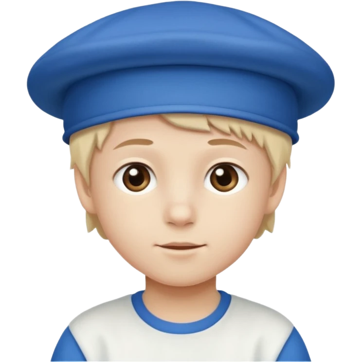 kid with blue and white hat emoji