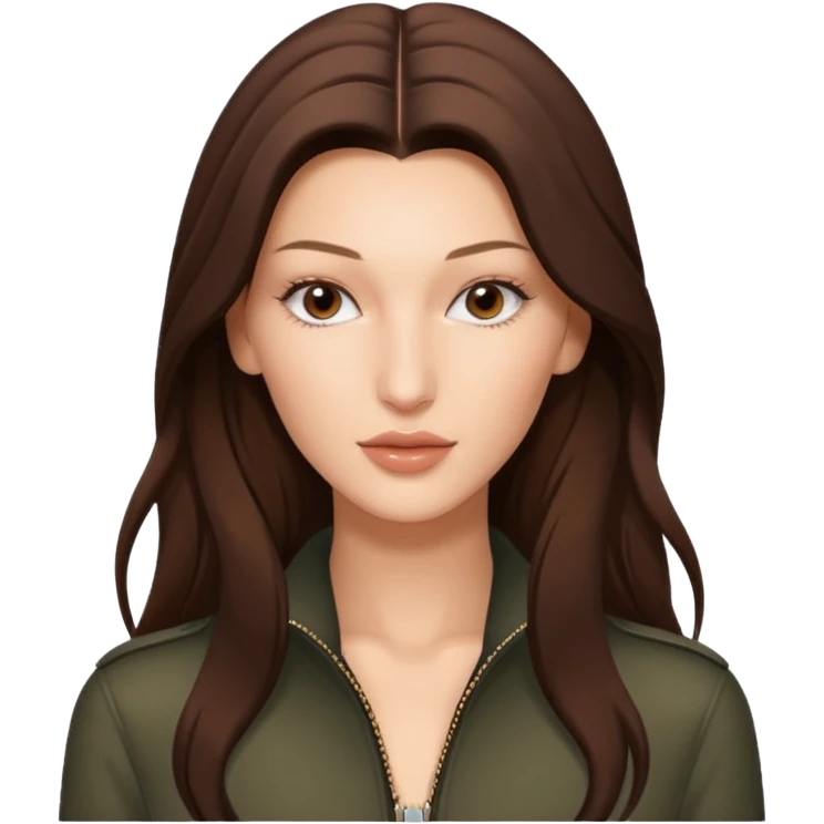 Bella hadid long hair emoji