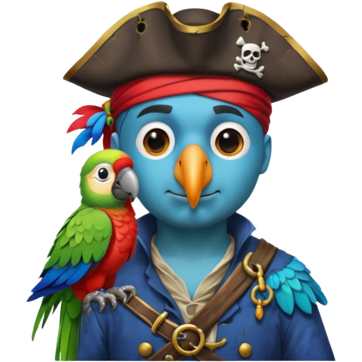 pirate and parrot emoji