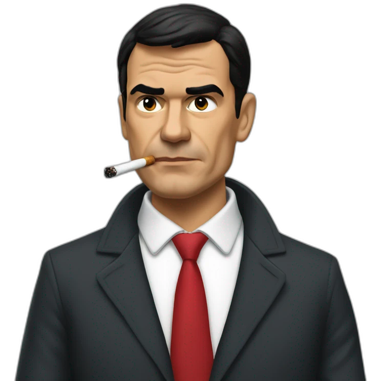Pedro Sánchez smoking emoji