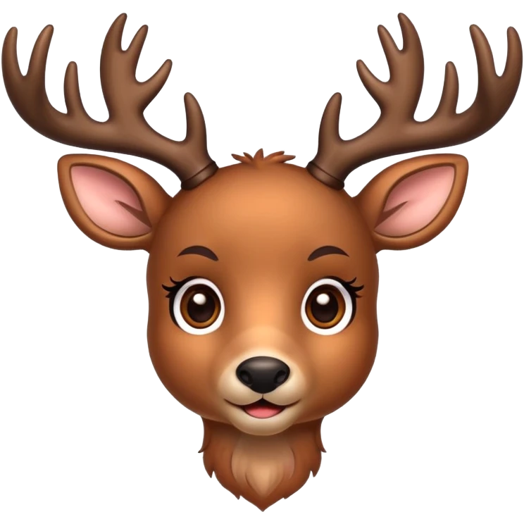 cute deer with antlers emoji