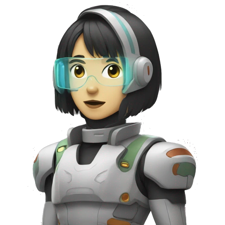 Retro-futuristic anime emoji