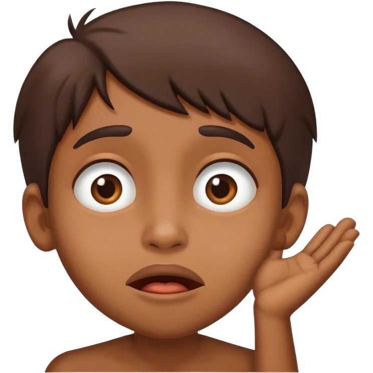 Hungry brown begging emoji