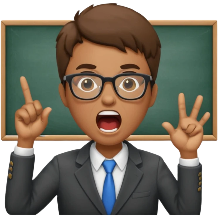 Учитель кричит в школе emoji