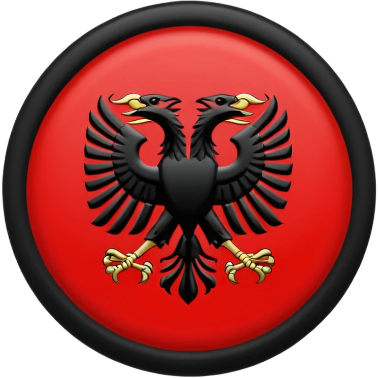 Make an albanian flag and put UÇK  on it with a circle  emoji