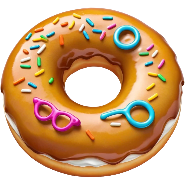 Donut com óculos emoji