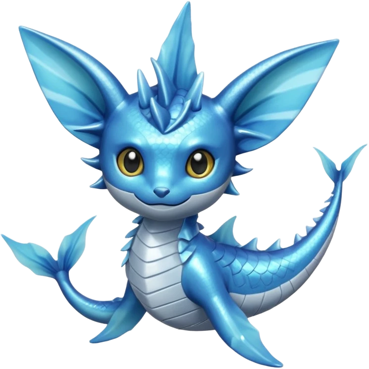 silvery metallic Vaporeon emoji