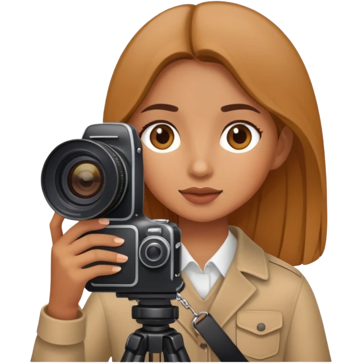 girl working with camera emoji