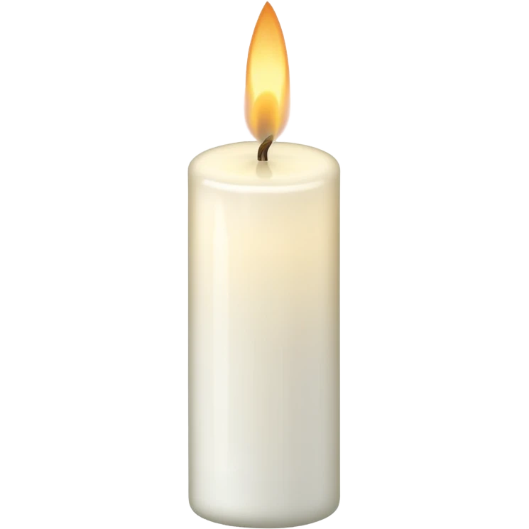 white thin candle emoji