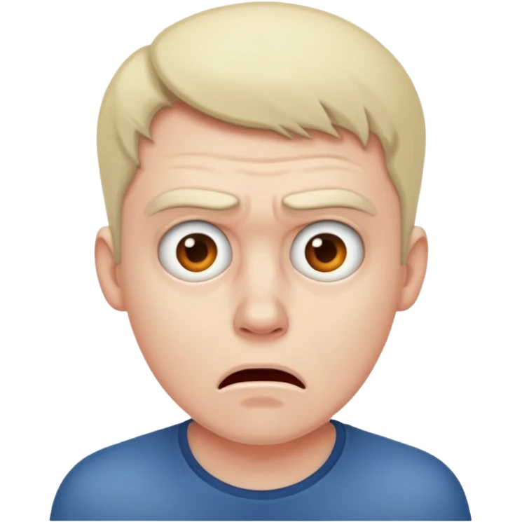 Man scared and disgusted  emoji