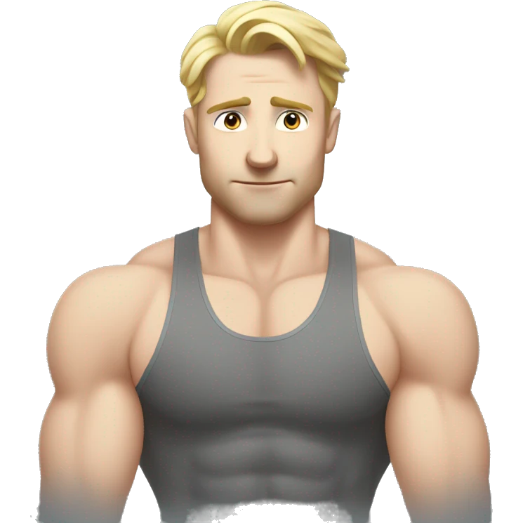 European pale Guy doing workout  emoji