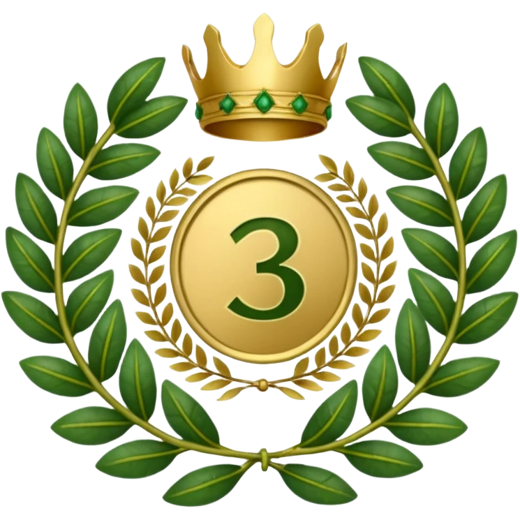The number that took 23rd place was decorated with an imperial laurel wreath emoji