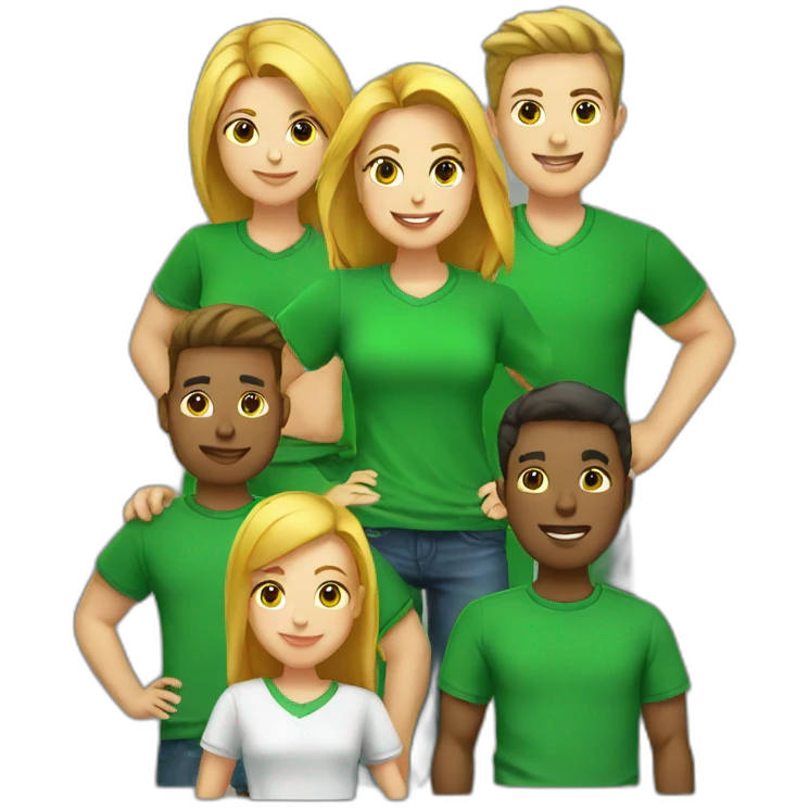 Student club with green T-shirt  emoji