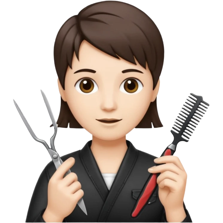 hair stylist white emoji