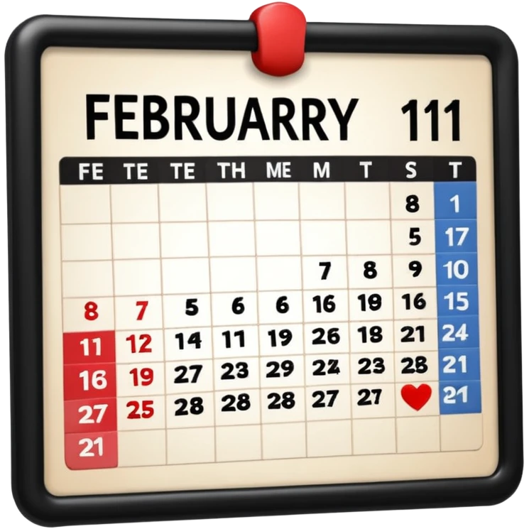 dibuja el 11 de febrero  emoji