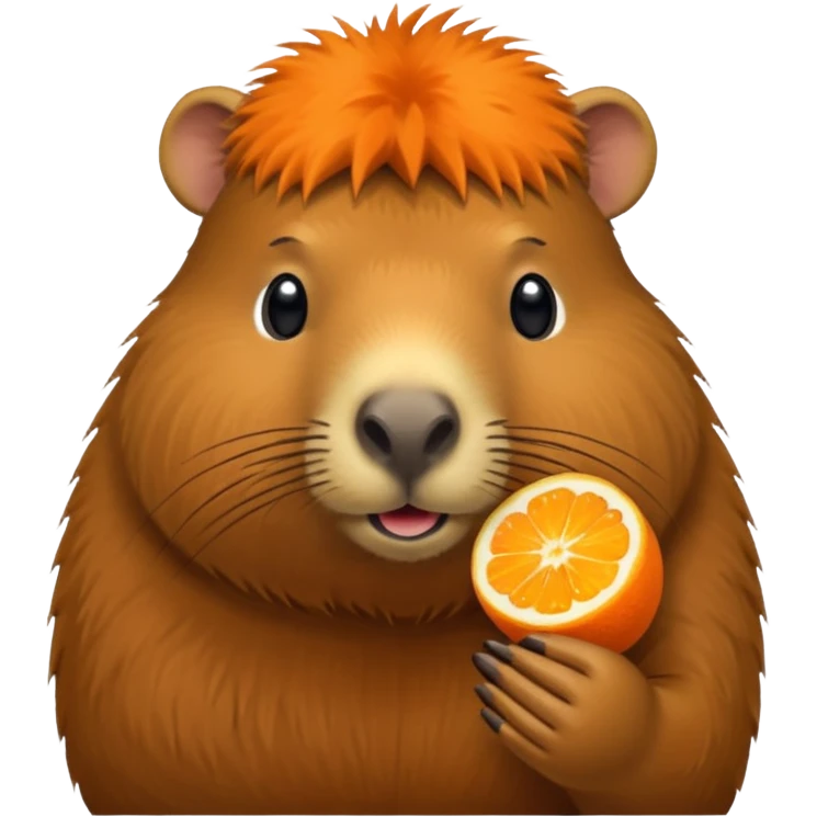 CAPYBARA WITH ORANGE emoji