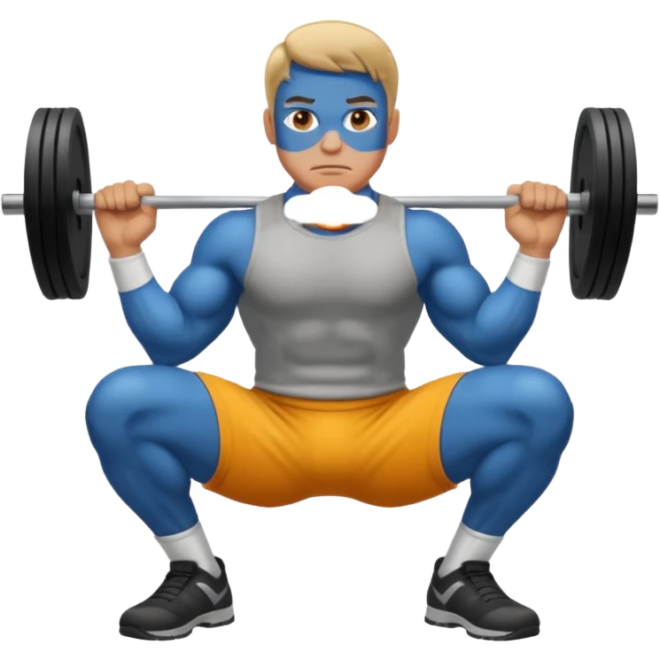 Man squatting  emoji