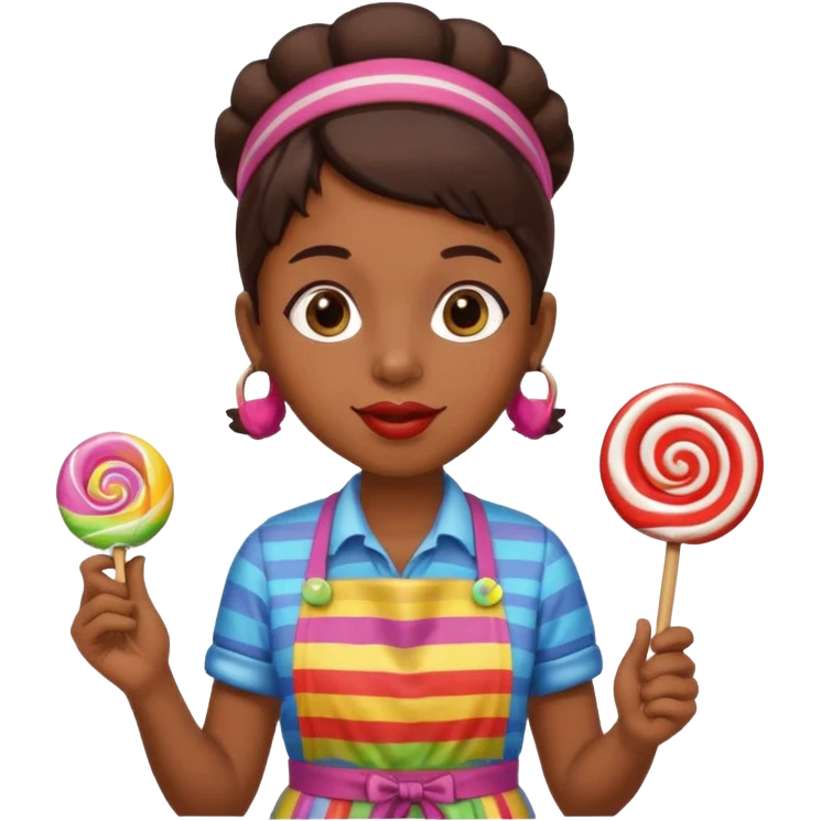 candy shop vendor, looking like candy  emoji