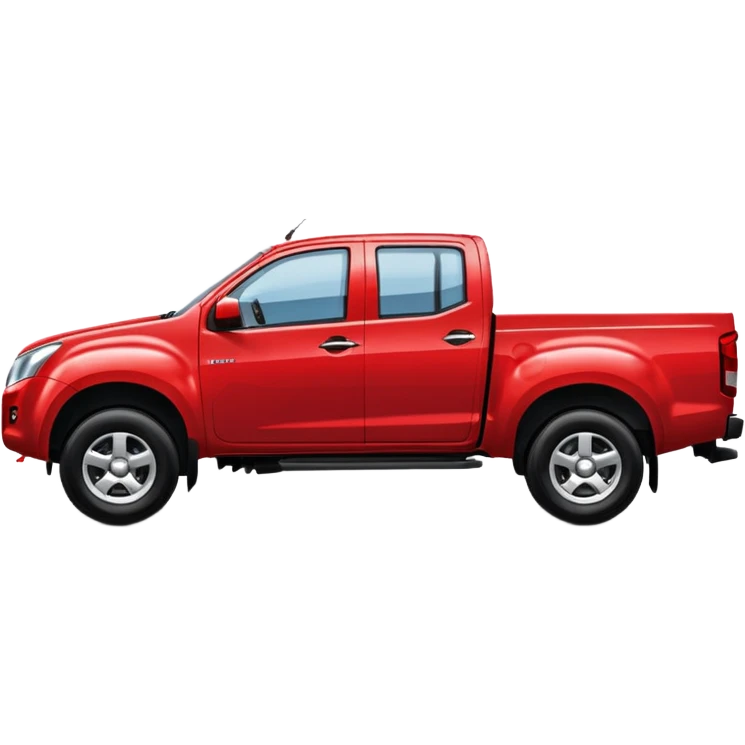 red isuzu d-max pickup truck driving  emoji