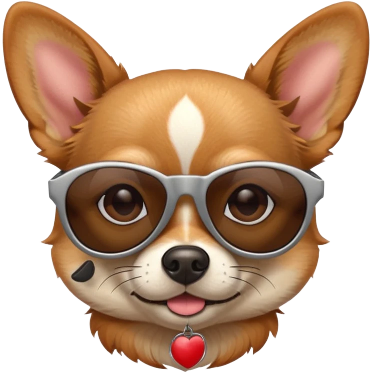 Chihuahua with sunglases  emoji
