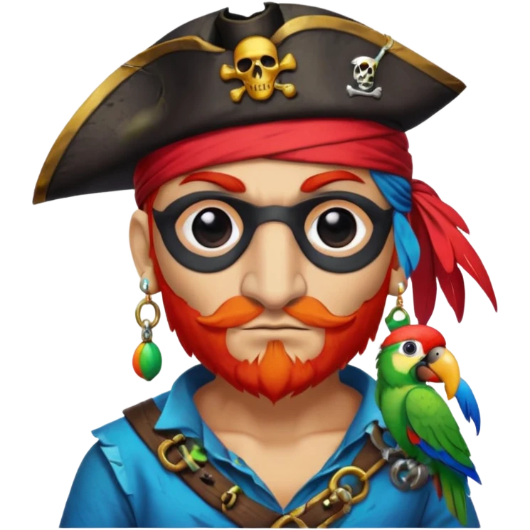 pirate and parrot emoji