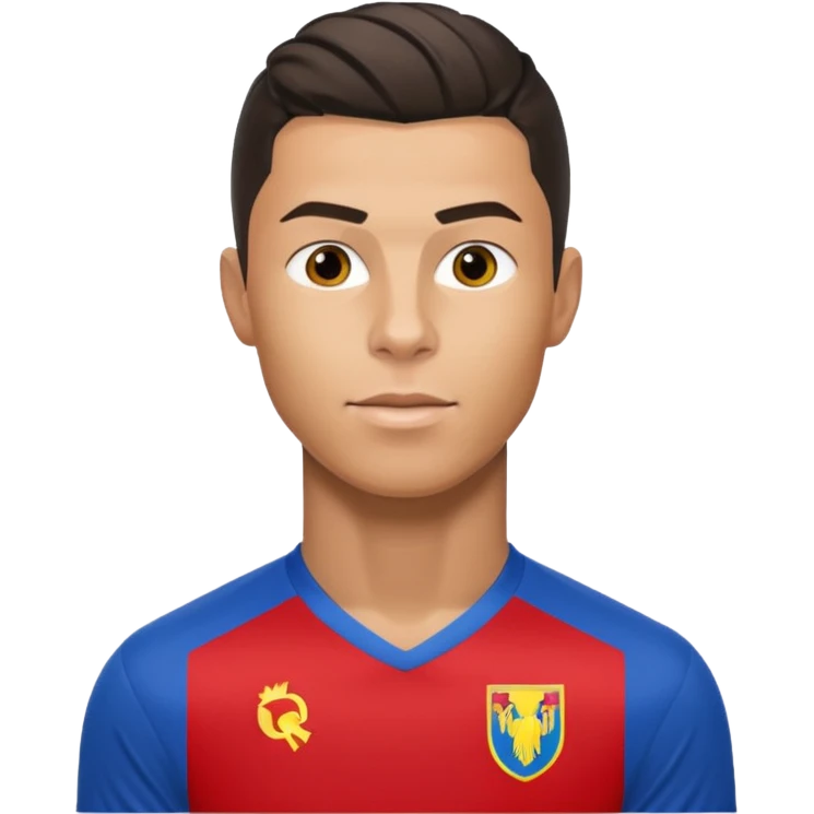 Cristiano ronaldo in Romanian jersey emoji