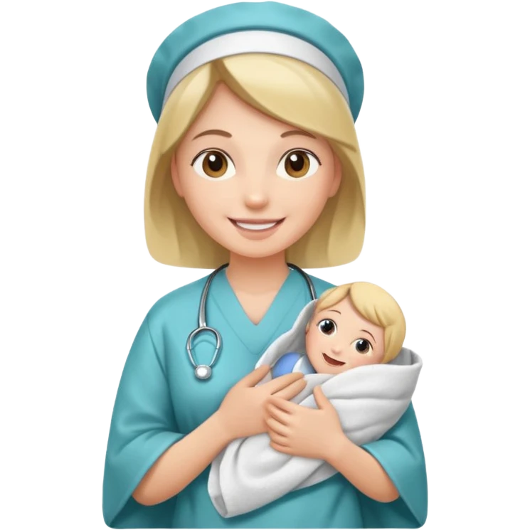 Nurse with blanket on hand emoji