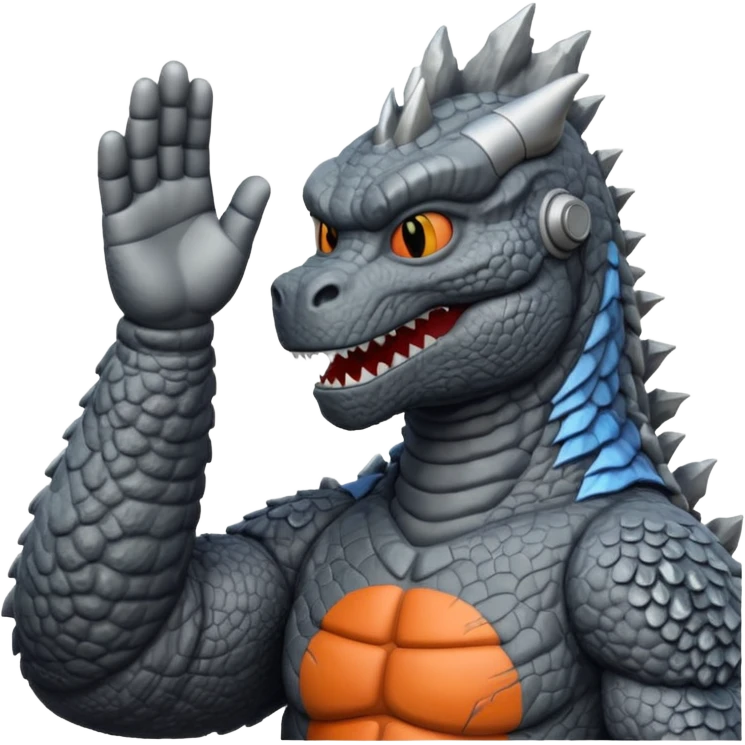 godzilla saluting emoji