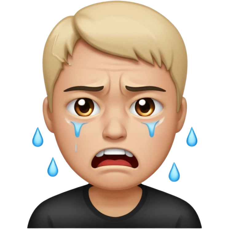 angry and cry emoji