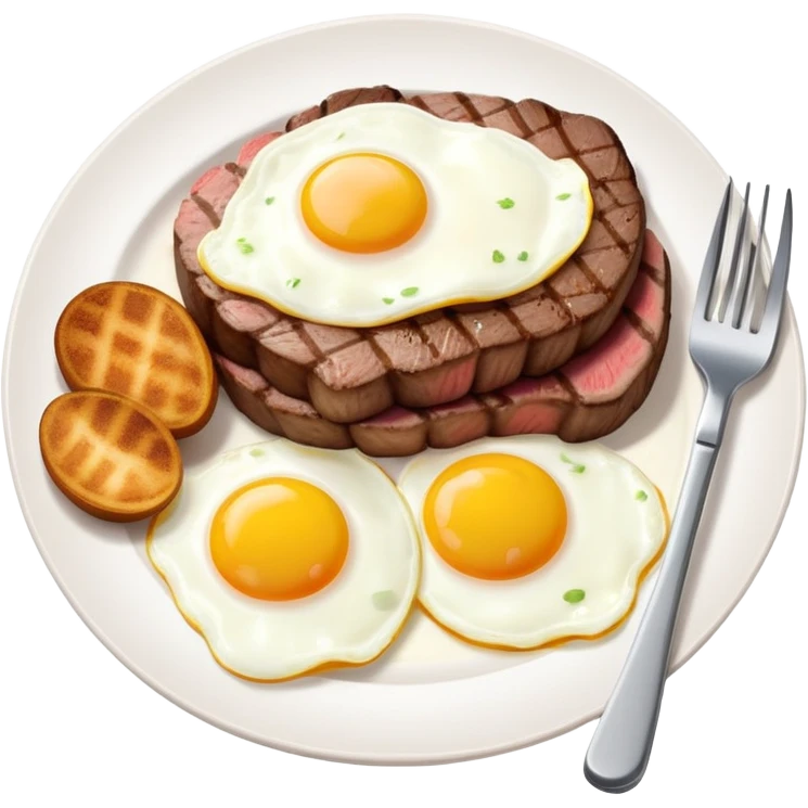 Steak and rggs emoji