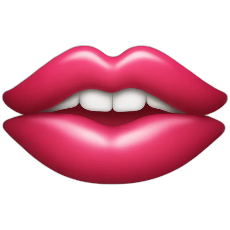 Kissing lips emoji