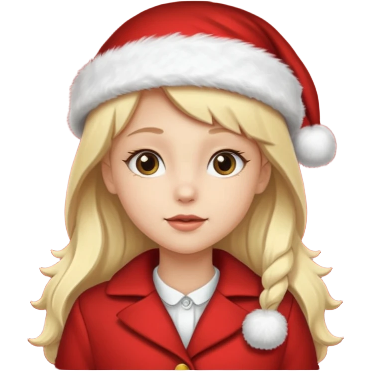 Blondie girl santa clauss emoji