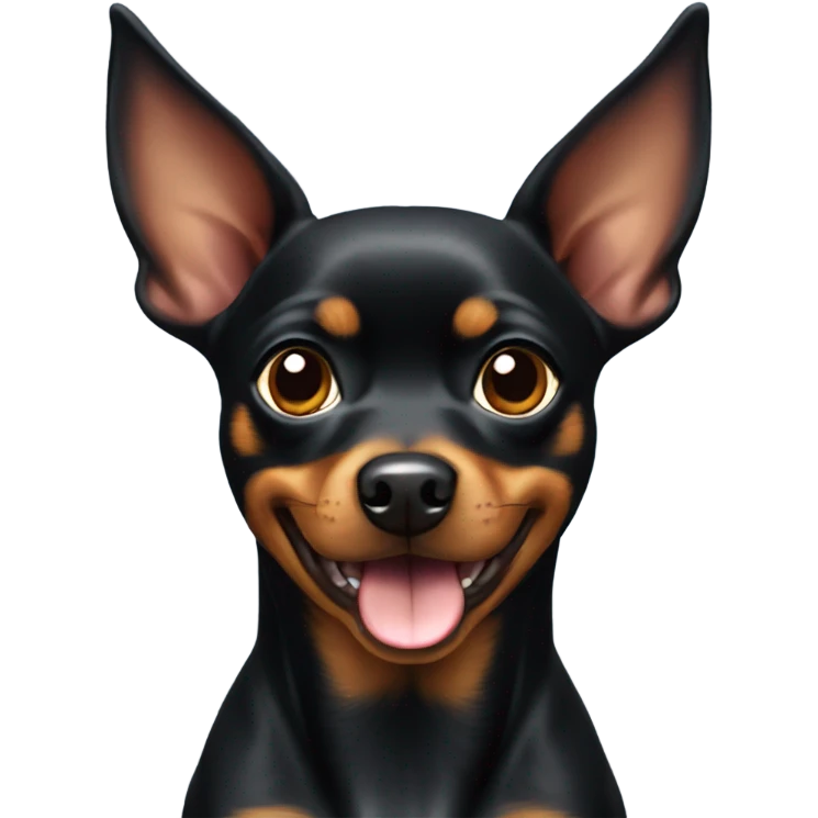 black mini pinscher dog  emoji