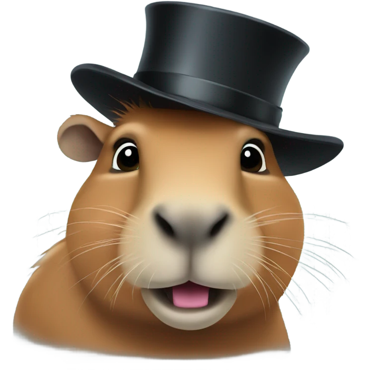 capybara with top hat emoji