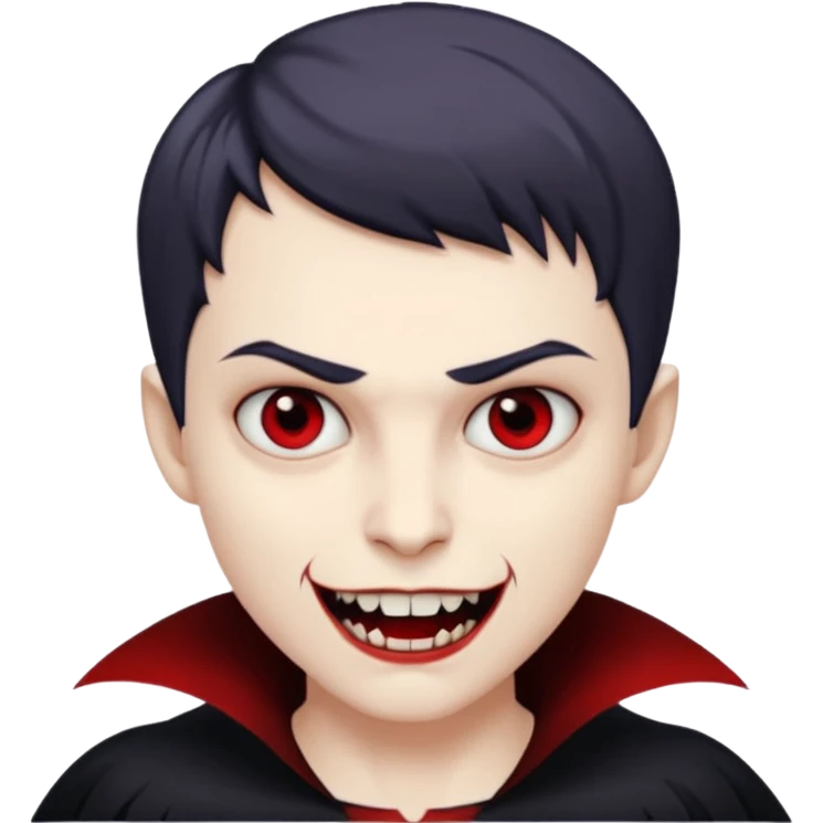 short hair vampire emoji