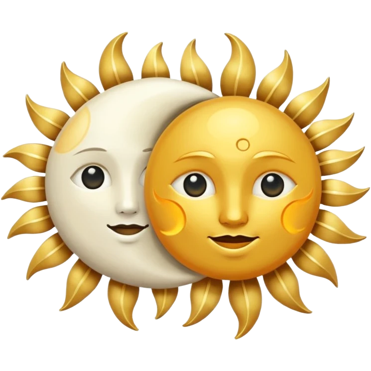 Sol y luna emoji