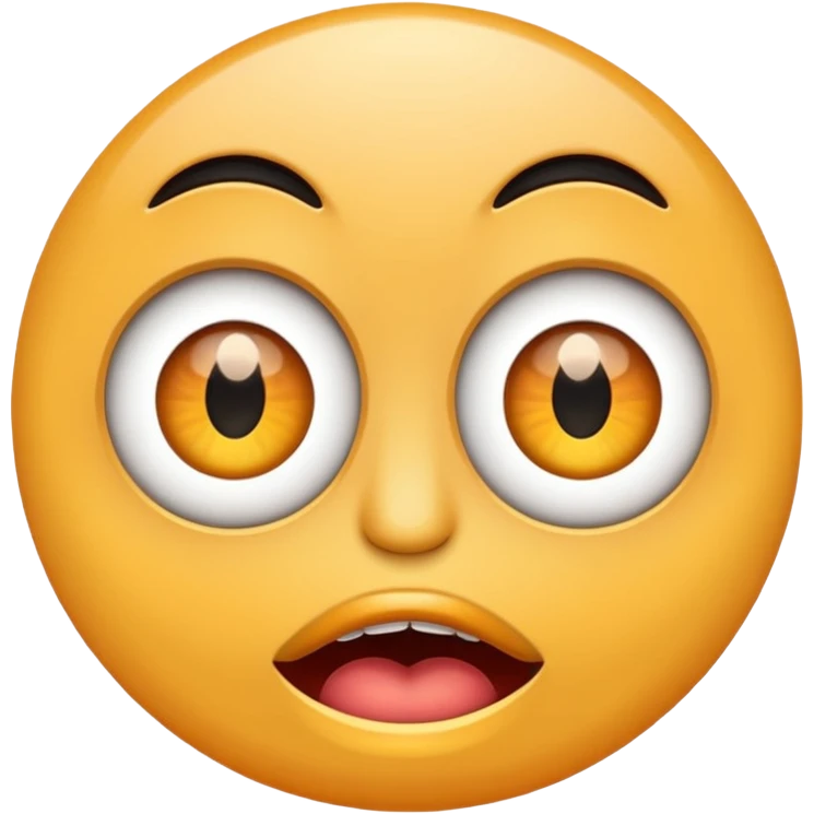 cartoon eyes and mouth emoji