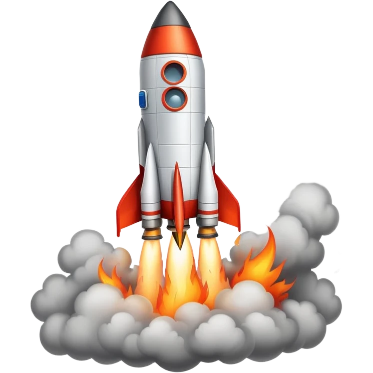 rocket blasting off into space emoji