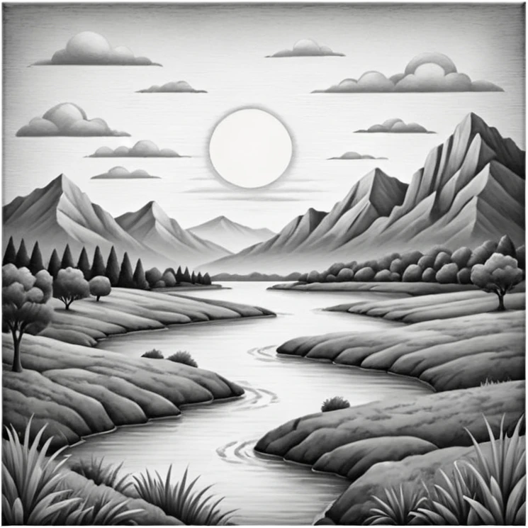 Canvas with pencil sketch emoji
