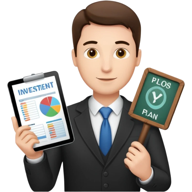 customized investment plan with man emoji