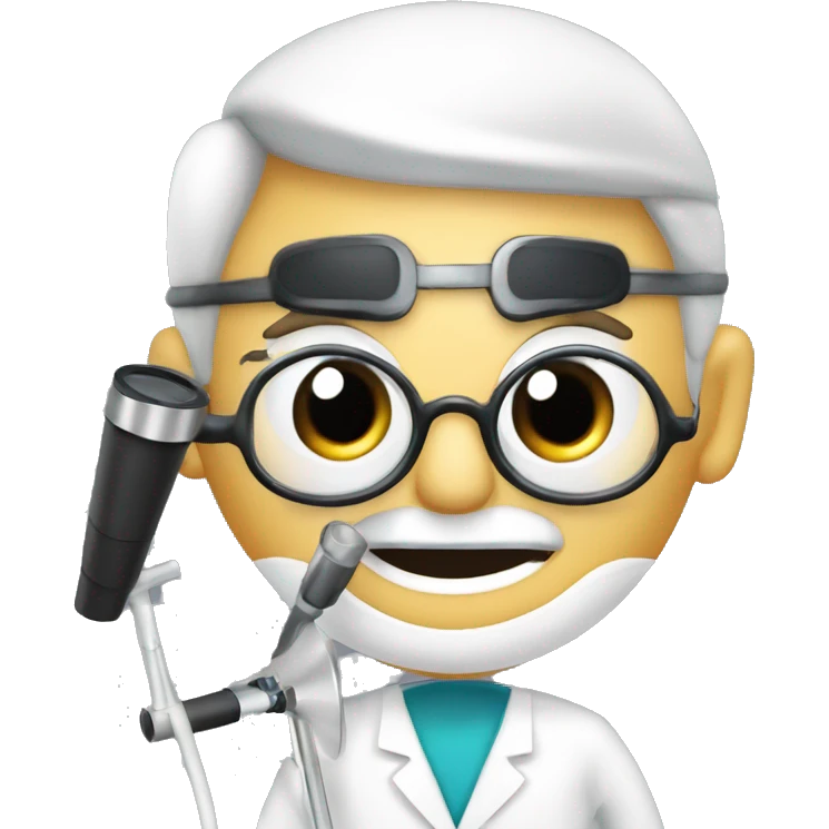 an otolaryngologist with an otoscope emoji