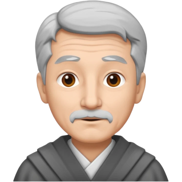 Wise man B&W emoji