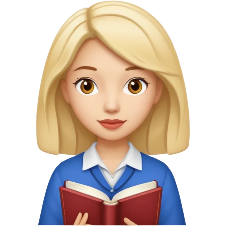 Coquette girl studyng emoji