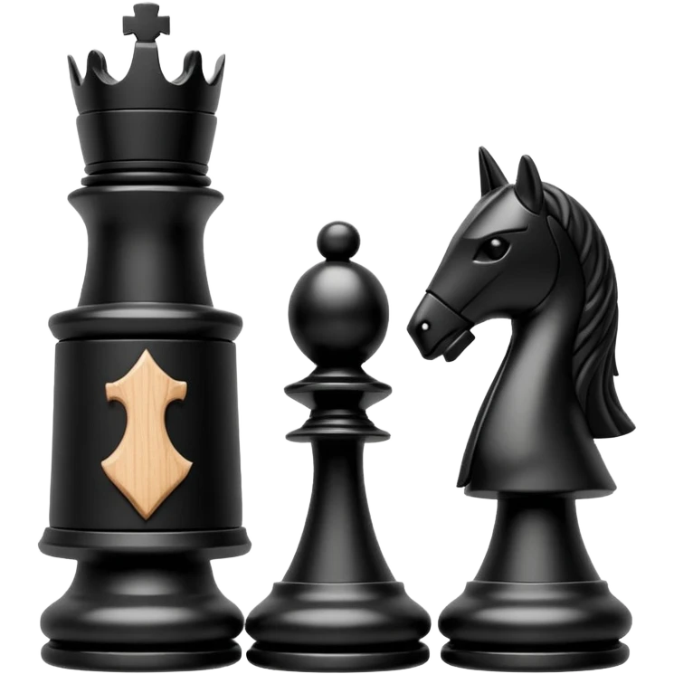 two chess figures white and black emoji