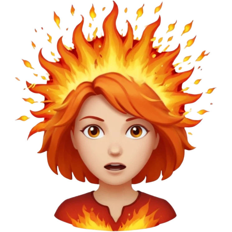 exploiding headed woman emoji
